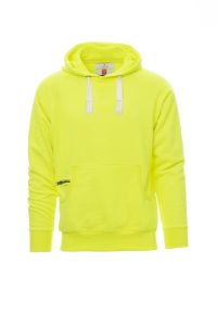 Żółta męska bluza z kapturem PAYPER ATLANTA+ FLUO - z logo