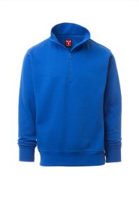 Niebieska męska bluza bez kaptura PAYPER CARSON - z napisem
