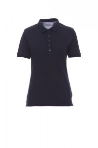 Granatowe Polo Damskie Payper Glamour 000305 - Z Nadrukiem