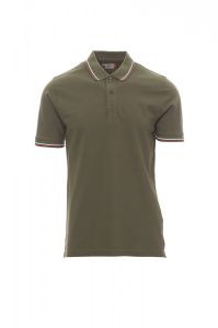 Wojskowe Zielone Polo Payper Italia 000058 - Nadruk