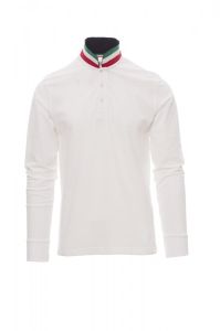 Białe Polo Payper Long Nation 000083 - Z Nadrukiem