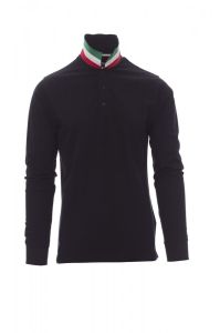 Granatowe Polo Payper Long Nation 000083- Z Nadrukiem