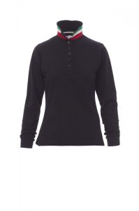 Granatowe Polo Payper Long Nation Lady 000084- Z Nadrukiem