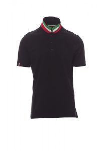 Czarna Koszulka Polo Payper Nation Italy 000081 - Nadruk