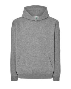 Szary melanż bluza oversize KANGAROO z nadrukiem 
