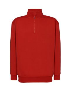 Czerwona SWRA ZIP HALF ZIP JHK  - UNISEX bluzy z Nadrukiem