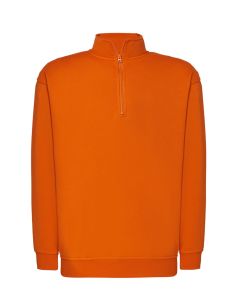 Pomarańczowa bluza z suwakiem z nadrukiem SWRA ZIP HALF ZIP JHK