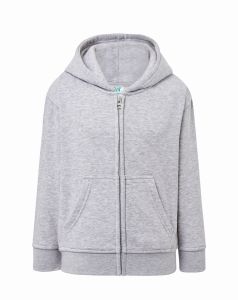 Dziecięca bluza z kapturem HOOD biały melanż z logiem