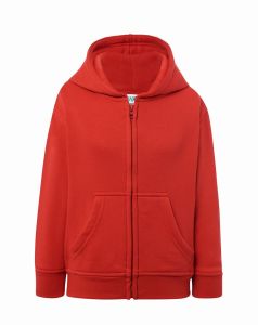 Bluza z kapturem dla dzieci HOOD czerwona ze wzorem