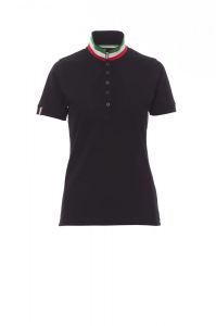Czarna Koszulka Polo Payper Nation Italy Lady 000082 - Nadruk