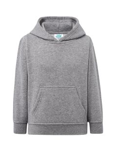Bluza z kapturem dla dzieci KANGAROO szary melanż - wzór