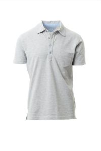 Szare Polo Payper Prestige Melange 000304 - Z Nadrukiem