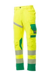 Fluorescencyjne zielone spodnie PAYPER NEXT 4W HI-VI-nadruk