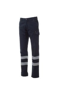 Granatowe spodnie PAYPER POWER STRETCH REFLEX - nadruk firmy