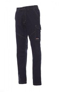 Granatowe spodnie PAYPER WORKER STRETCH - napis firmy