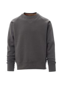 Grafitowa bluza crewneck męska PAYPER MISTRAL+ - logo firmy