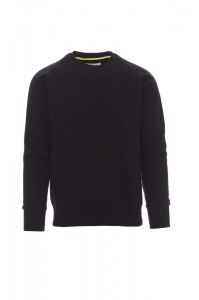 Czarna bluza crewneck męska PAYPER MISTRAL+ - własne logo