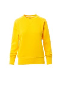Żółty damski crewneck PAYPER MISTRAL+LADY - własny nadruk