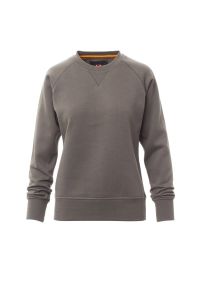 Grafitowy damski crewneck PAYPER MISTRAL+LADY - własny napis