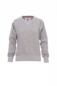 Szary damski crewneck PAYPER MISTRAL+LADY MELANGE - z logo