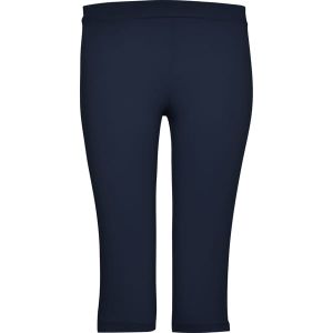 Legginsy CARLA 0317 granatowe do kolan damskie z nadrukiem