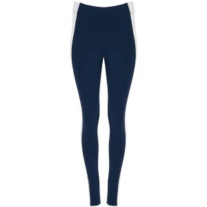Legginsy AGIA 0398 granatowo-białe kobiece z haftem