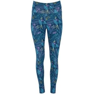 Legginsy CIRENE 0399 niebieski wzór kobiece z logo firmy