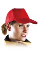 Czapka Pięciopanelowa z Daszkiem JHK CZA021 RED