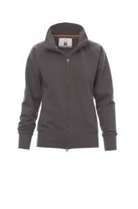 Grafitowa damska bluza PAYPER PANAMA+LADY - z napisem firmy