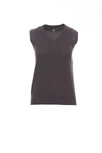 Ciemnoszary sweter damski PAYPER DESK LADY MELANGE - nadruk