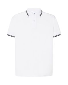 Białoczarne męskie polo JHK PORA 210 - custom