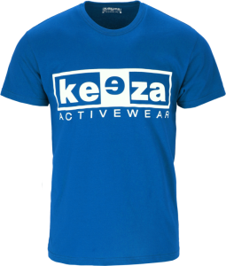 Koszulka bawełniana KEEZA treningowa niebieska