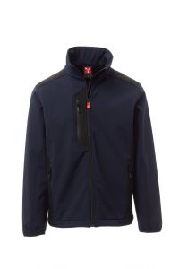 Granatowy męski soft-shell PAYPER GALWAY - własny napis