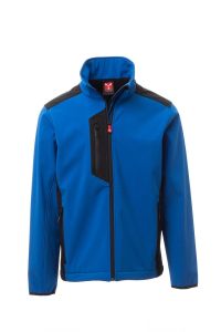 Niebieski męski soft-shell PAYPER GALWAY - logo firmy