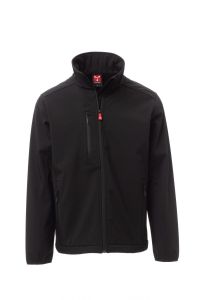 Czarny męski soft-shell PAYPER GALWAY - z własną grafiką