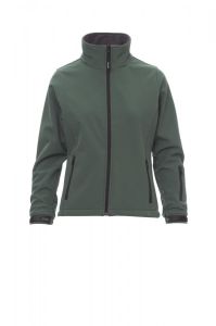 Zielony damski soft-shell PAYPER SUNNY - własny napis