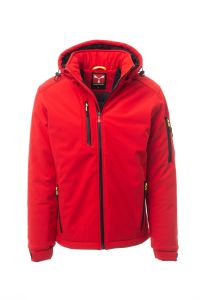 Czerwony męski softshell PAYPER CREEK PAD - logo firmy