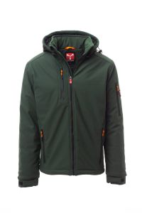 Zielony męski softshell PAYPER CREEK PAD - z własnym logo