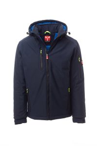 Granatowy męski softshell PAYPER CREEK PAD - własna grafika