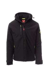 Czarny męski softshell PAYPER CREEK PAD - nadruk firmowy