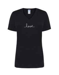 KOSZULKA DAMSKA V-NECK - LOVE 