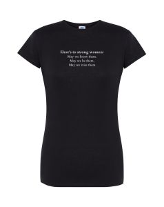 T-shirt Damski z własnym nadrukiem - Krótki Rękaw - STRONG WOMEN - Prezent Dzień Kobiet
