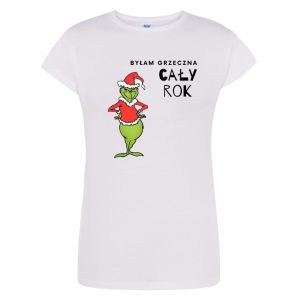 T-shirt Damski Krótki Rękaw Święta Boże Narodzenie