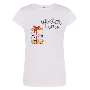 T-shirt Damski Krótki Rękaw Święta Boże Narodzenie 