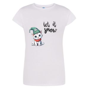 T-shirt Damski Krótki Rękaw Święta Boże Narodzenie 