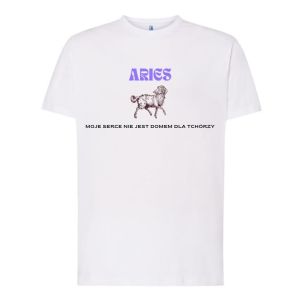 T-shirt Męski Krótki Rękaw Znaki Zodiaku Baran