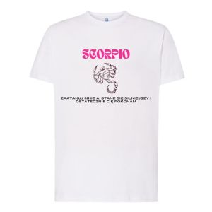T-shirt Męski Krótki Rękaw Znaki Zodiaku Skorpion