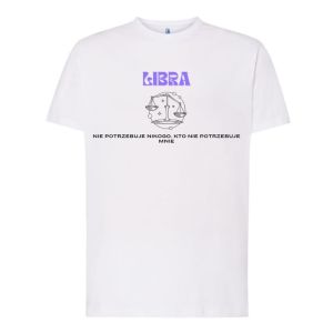 T-shirt Męski Krótki Rękaw Znaki Zodiaku Waga