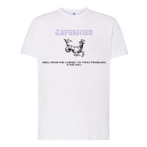 T-shirt Męski Krótki Rękaw Znaki Zodiaku Koziorożec