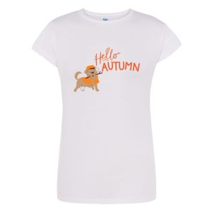 T-shirt Damski Krótki Rękaw Jesień 